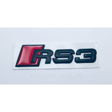 Емблема на кузов Audi RS3 чорна