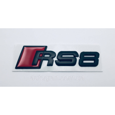 Емблема на кузов Audi RS8 чорна