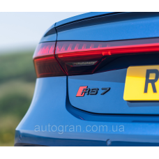 Емблема на кузов Audi RS7 чорна