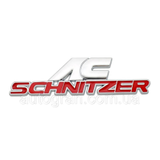 Емблема кузова BMW Schnitzer червона 3.7x13.6см