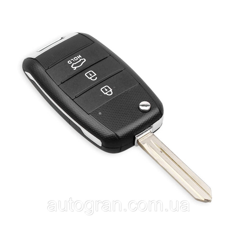 Корпус викидного ключа Kia 3 кнопки новий тип лезо HYN14 Корпус викидного ключа Kia 3 кнопки новий тип лезо HYN14