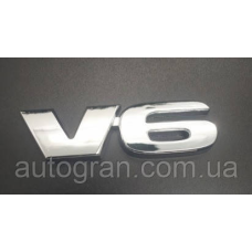 Емблема V6 8.3x2.6см