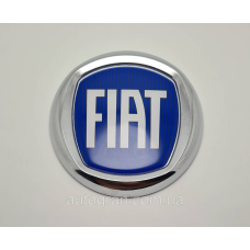 Емблема решітки радіатора Fiat 12см синя