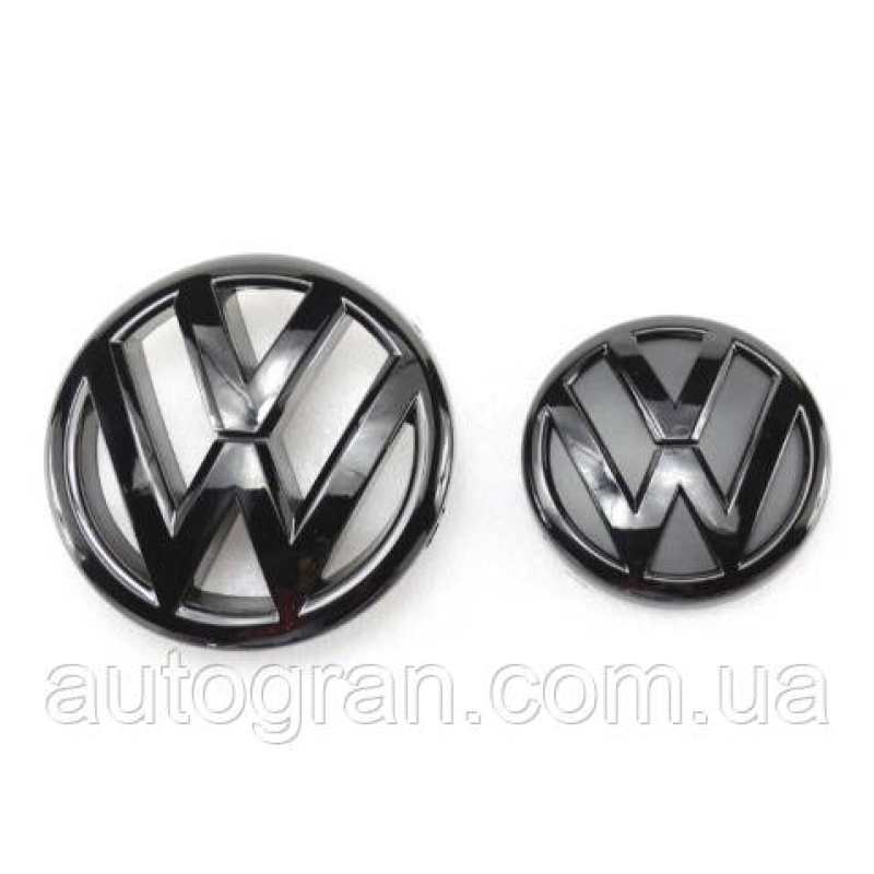 Комплект емблем решітки та багажника Volkswagen Jetta 2011-2015 чорні глянсові
