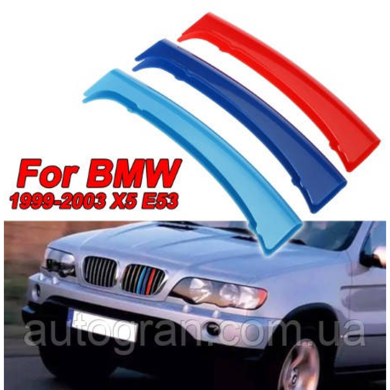 Накладка решітки радіатора BMW X5 E53 1999-2003 дорестайл М-стиль