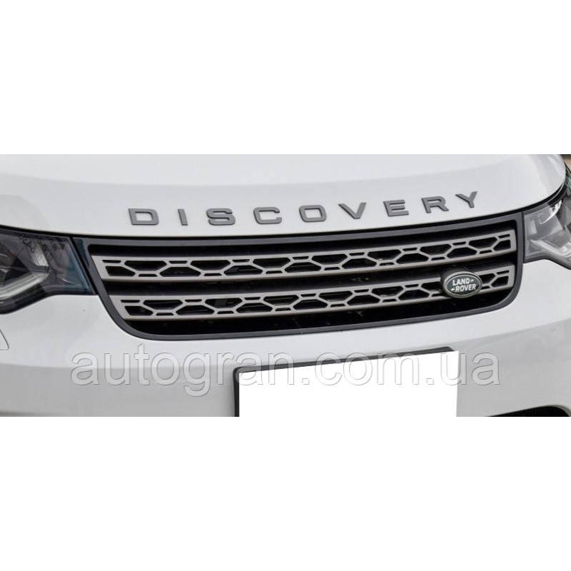 Емблема напис капота Land Rover Discovery графітова