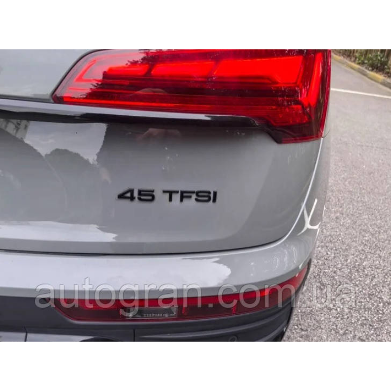 Емблема напис багажника Audi 45TFSI чорна