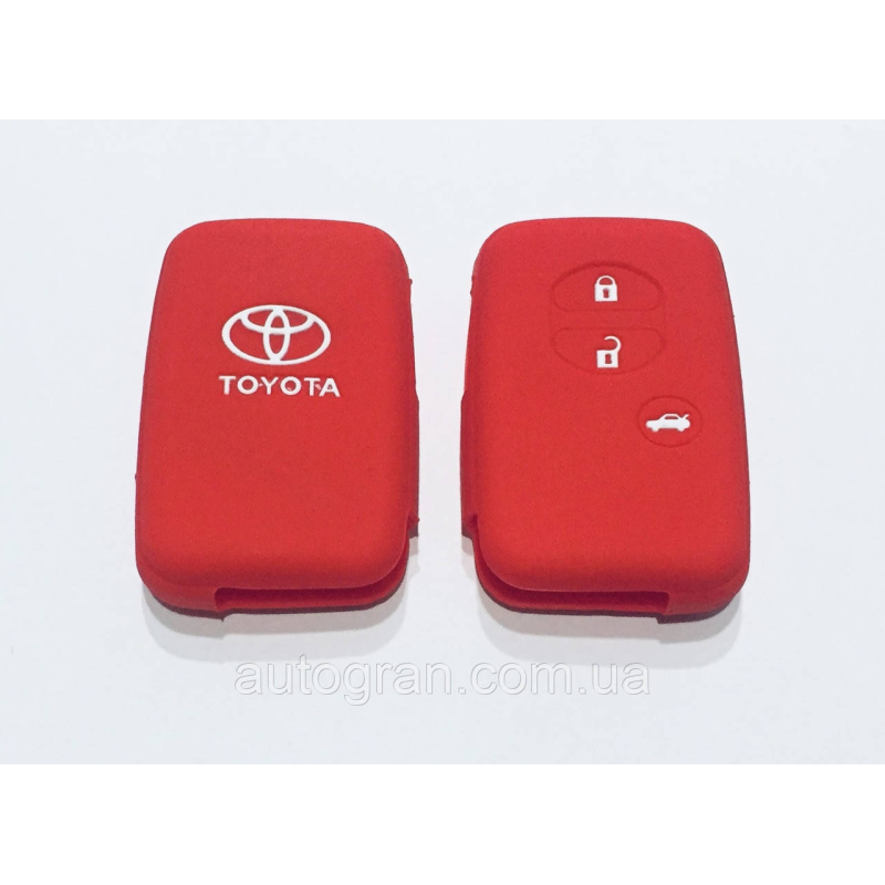 Силіконовий чохол на смарт ключ Toyota тип1 червоний