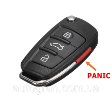Корпус викидного ключа Audi 3+1 panic кнопки новий тип