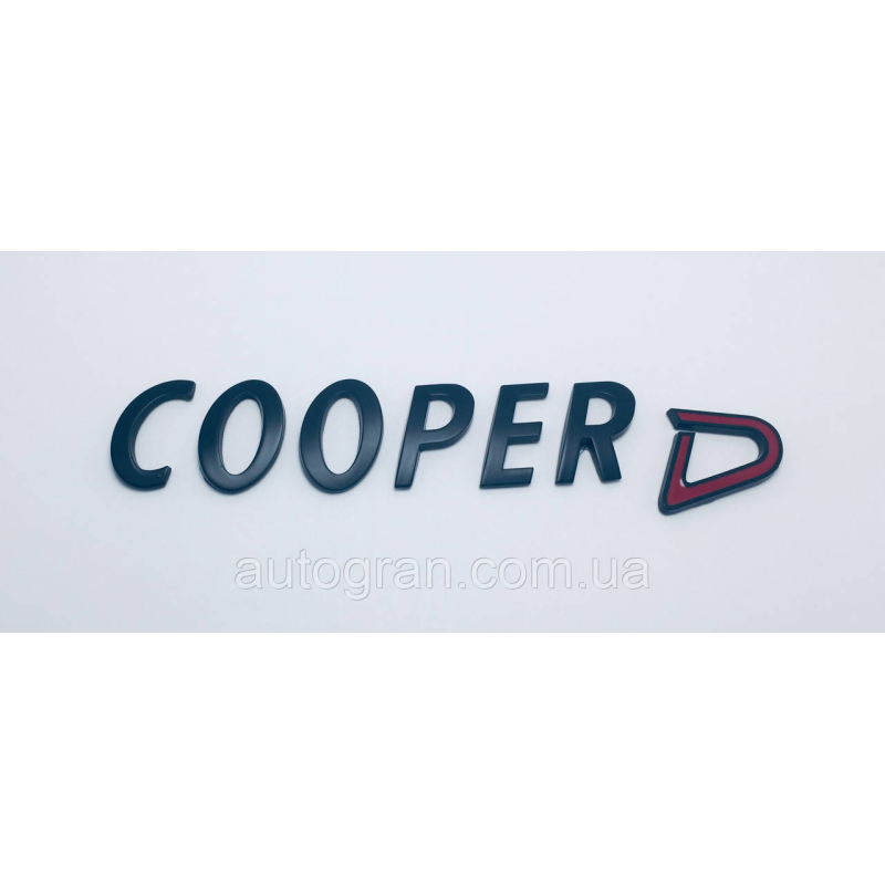 Емблема напис багажника Mini Copper D чорний Емблема напис багажника Mini Copper D чорний