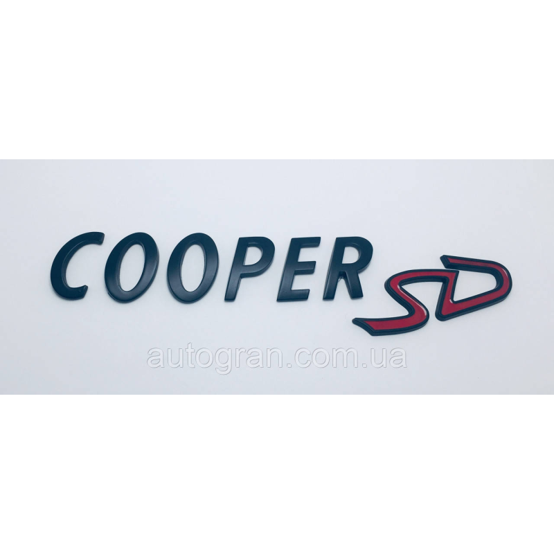 Емблема напис багажника Mini Copper SD чорний Емблема напис багажника Mini Copper SD чорний