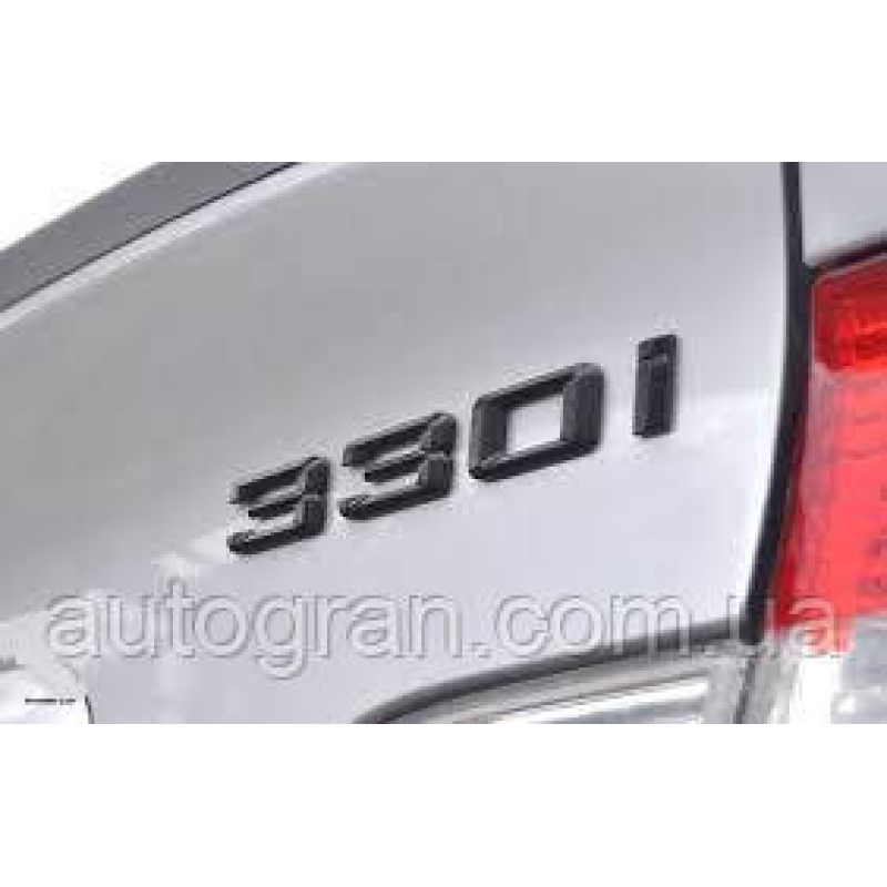 Емблема напис багажника BMW 330i чорний