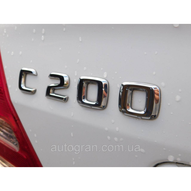 Емблема напис багажника Mercedes C200 тип2 Емблема напис багажника Mercedes C200 тип2