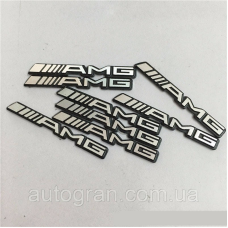 Емблема на колонки, кермо, двері Mercedes AMG
