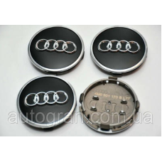 Заглушки ковпачки литих дисків Audi 61 mm 4m0601170jg3 чорні
