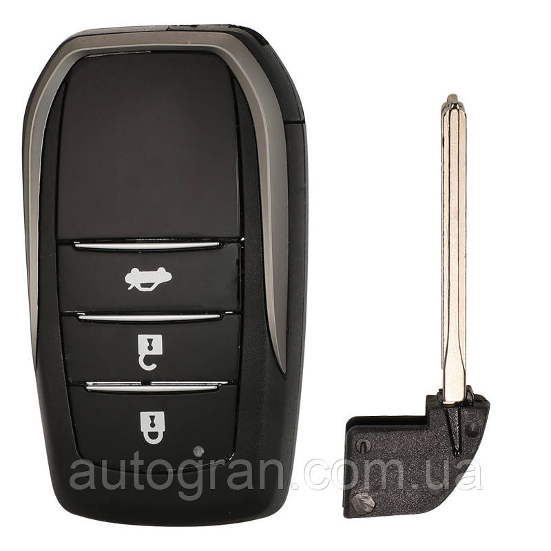 Корпус смарт ключа Toyota Avensis Auris CHR Corolla Camry Land Cruiser Highlander 3 кнопки