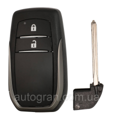 Корпус смарт ключа Toyota Avensis Auris CHR Corolla Camry Land Cruiser Highlander 2 кнопки