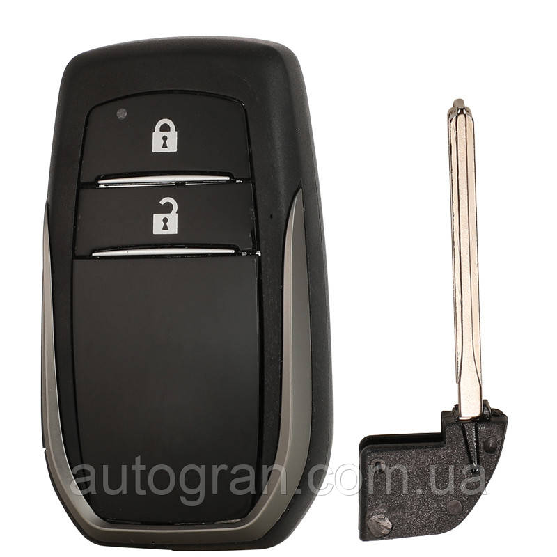 Корпус смарт ключа Toyota Avensis Auris CHR Corolla Camry Land Cruiser Highlander 2 кнопки