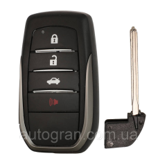 Корпус смарт ключа Toyota Avensis Auris CHR Corolla Camry Land Cruiser Highlander 4 кнопки