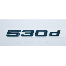 Емблема напис багажника BMW 530d чорна