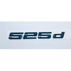 Емблема напис багажника BMW 525d чорна