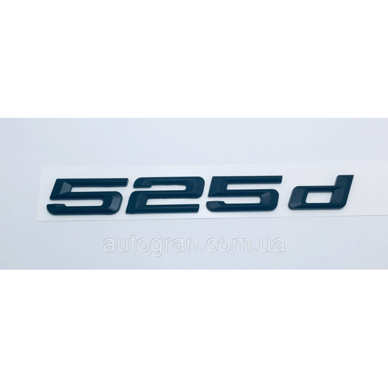 Емблема напис багажника BMW 525d чорна