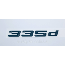 Емблема напис багажника BMW 335d чорна