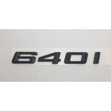 Емблема напис багажника BMW 640i чорний
