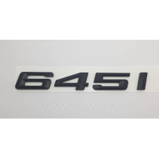 Емблема напис багажника BMW 645i чорний