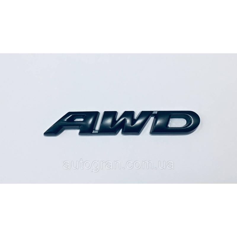 Емблема кузова AWD Honda Toyota Mazda 8x1.8 см чорна