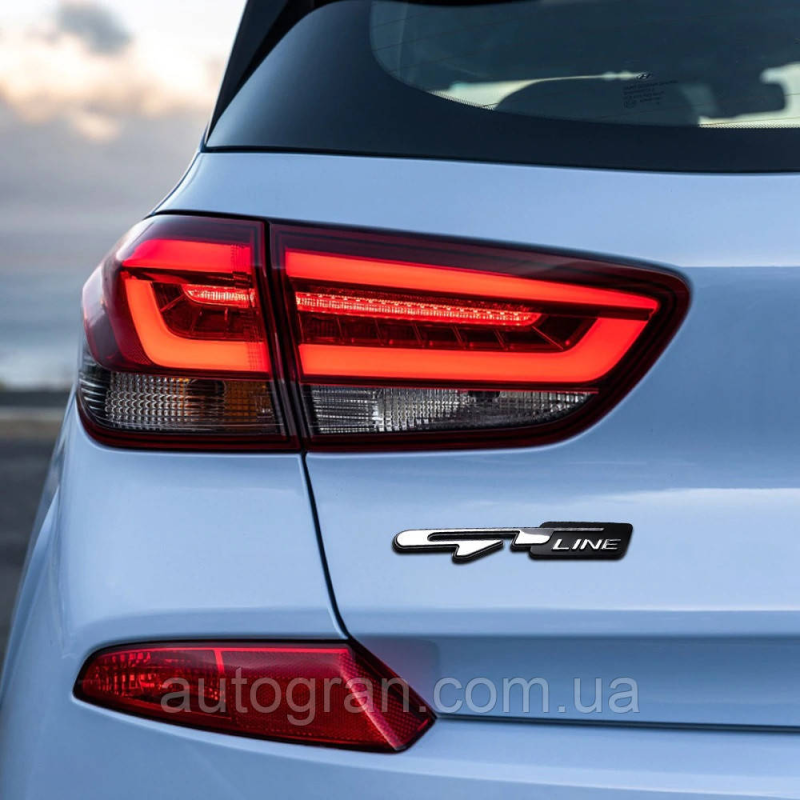 Емблема кузова Hyundai Kia GTline Емблема кузова Hyundai Kia GTline