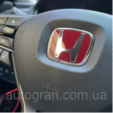 Емблема керма Honda 53мм*43мм червона