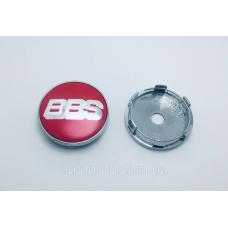 Заглушки ковпачки литих дисків BBS 60 мм червоні