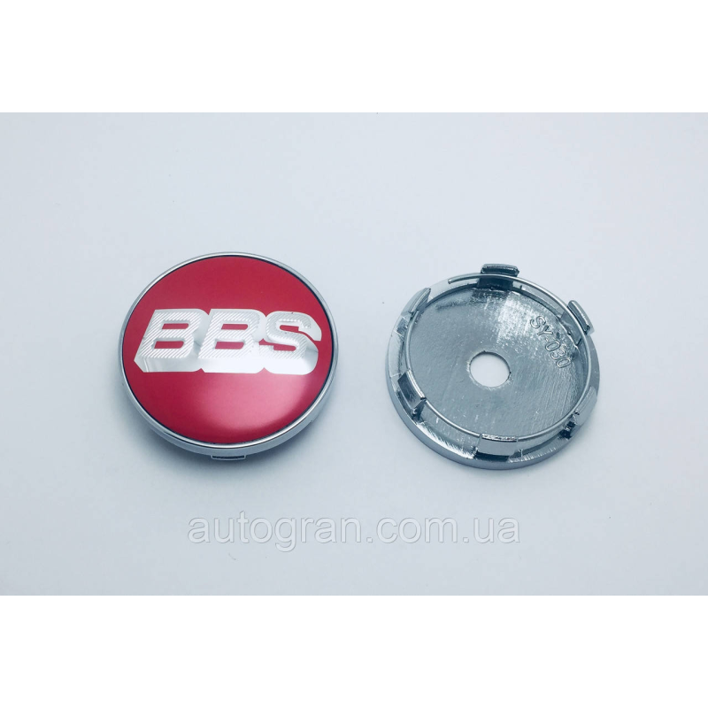 Заглушки ковпачки литих дисків BBS 60 мм червоні