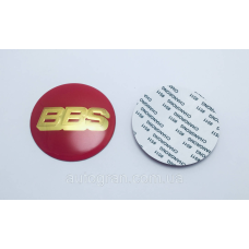 Наклейки на ковпачки литих дисків BBS 65 мм червоні
