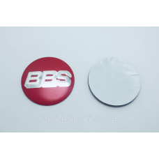 Наклейки на ковпачки литих дисків BBS 56 мм червоні