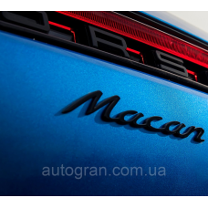 Емблема напис багажника Porsche Macan чорна глянцева