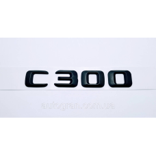 Эмблема надпись багажника Mercedes C300 черная