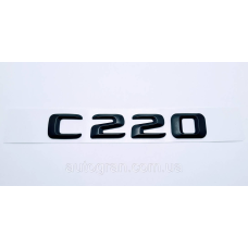 Емблема напис багажника Mercedes C220 чорна