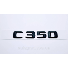 Емблема напис багажника Mercedes C350 чорна