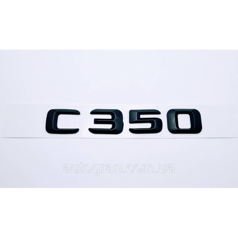 Емблема напис багажника Mercedes C350 чорна