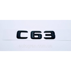 Емблема напис багажника Mercedes C63 чорна