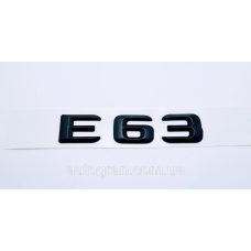 Емблема напис багажника Mercedes E63 чорна