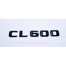 Емблема напис багажника Mercedes CL600 чорна