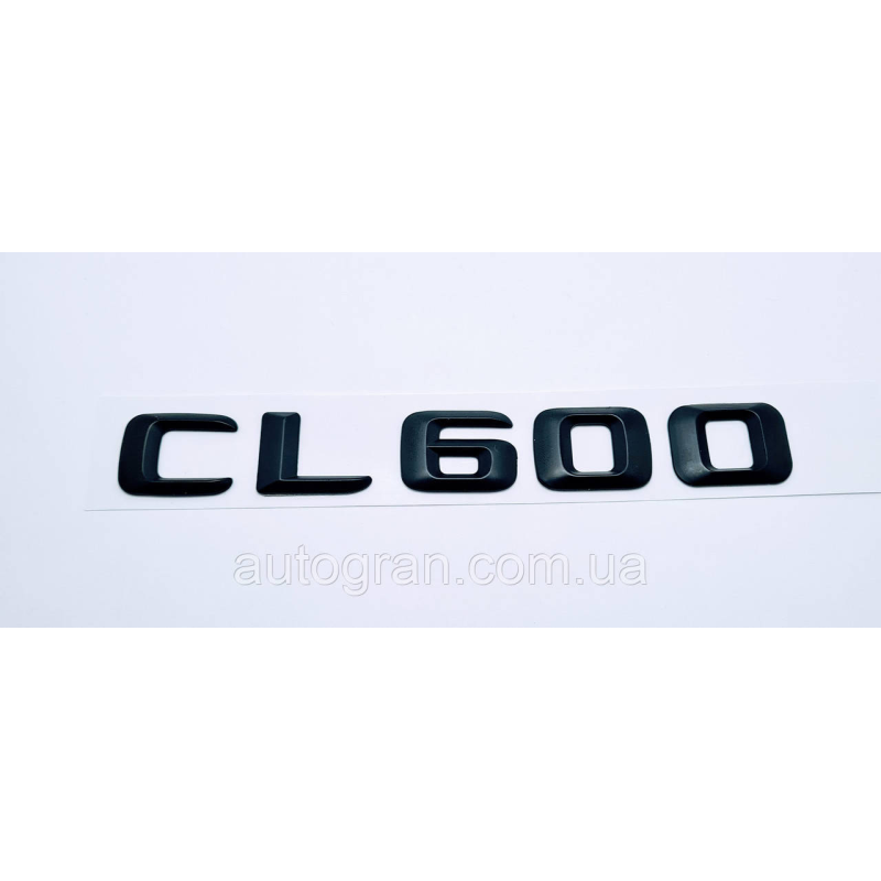 Емблема напис багажника Mercedes CL600 чорна