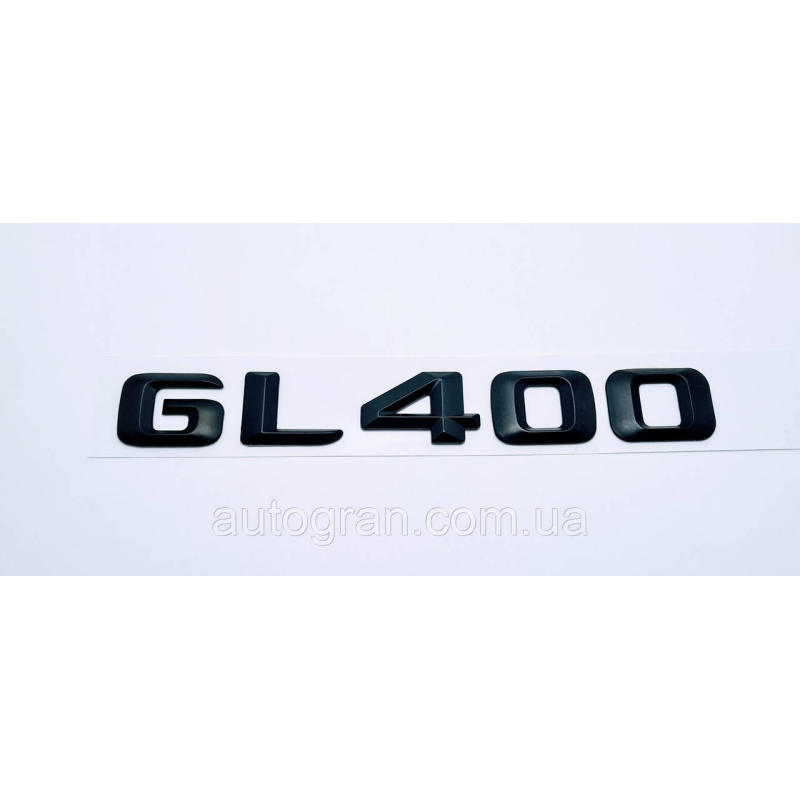 Емблема напис багажника Mercedes GL400 чорна