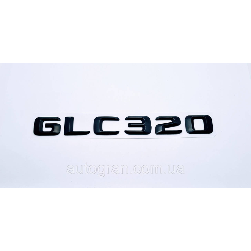 Емблема напис багажника Mercedes GLC320 чорна