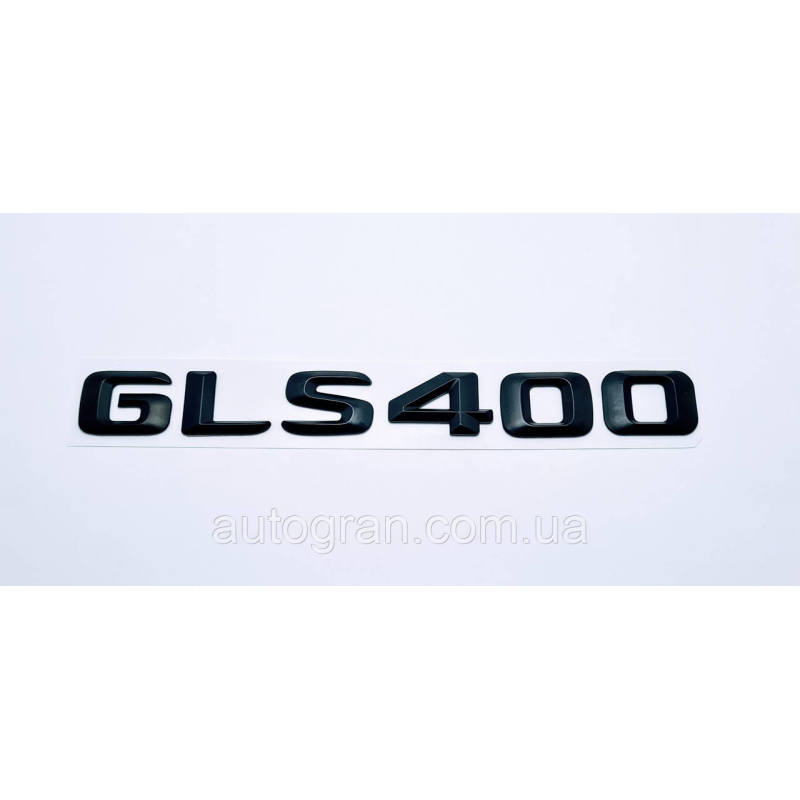 Емблема напис багажника Mercedes GLS400 чорна