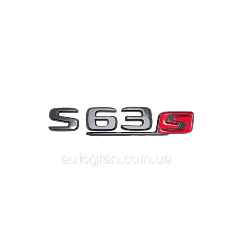 Емблема напис багажника Mercedes S63 чорна
