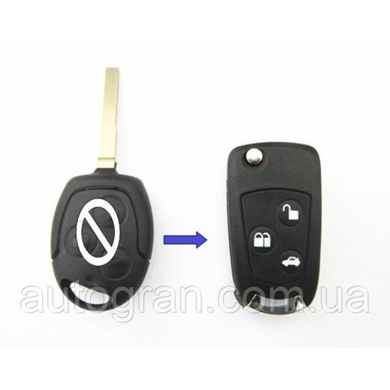 Корпус викидного ключа Ford Focus, Mondeo Fiesta з лезом HU101